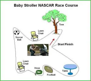 baby stroller nascar race