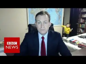 BBC interview hijacked by two kids