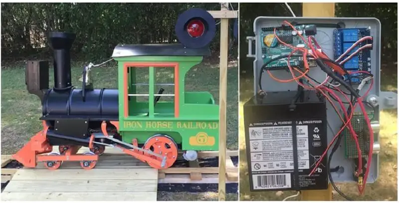DIY backyard train