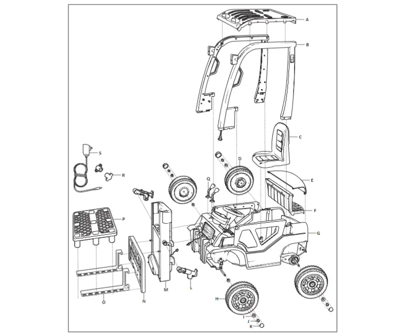 Forklift ride-on parts