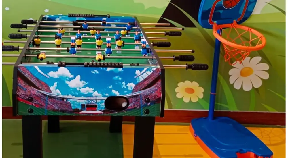 soccer table in playroom
