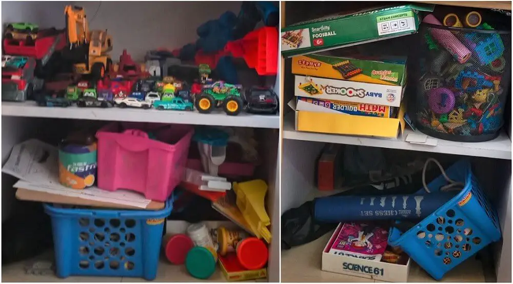 Toys in a closet